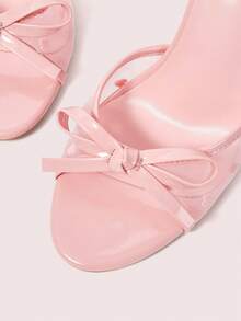 CUCCOO DOLLMOD Giày sandal cao gót mũi nhọn màu nâu bằng da PU dành cho nữ, thích hợp cho kỳ nghỉ xuân, lễ Phục sinh, dạ hội. - Màu hồng - Xem 7