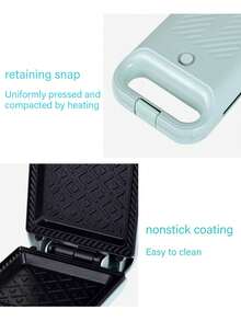 Teckwe 三明治机 家用网络名人 轻食早餐机 三明治电动烤盘烤面包机 面包压烤机 - 彩色 - 查看 2