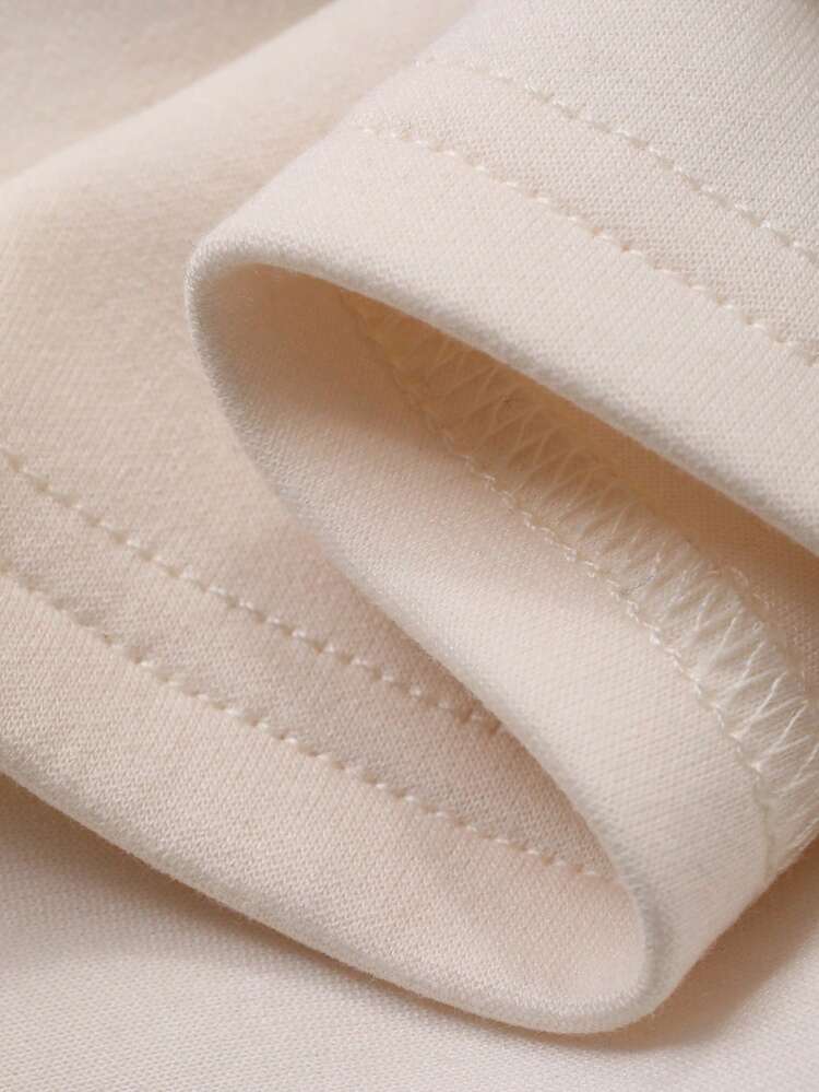 Toddler Girls' Round Neck Bow Tie Cap Sleeve Thermal Lined Sweatshirt And Flare Leg Pants Set