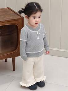 DAZY Baby Girl Lace Long Sleeve 2 In 1 T-Shirt