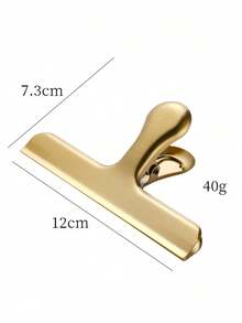 不锈钢密封夹 T 型可重复使用夹子 厨房密封储物夹 干货密封器 办公文件 家庭食品储藏室整理器 多功能夹钳工具 - 金色 - 查看 5