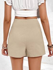 SHEIN Frenchy 流蘇裝飾環扣連帶蝴蝶結迷你不對稱裙短褲