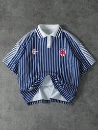 PAVTROS Polo de hombre casual de verano con bloques de color y rayas