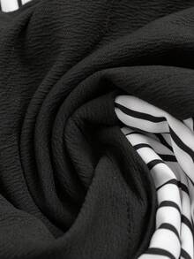 GlowEve CURVE Bộ đồ 2 mảnh cỡ lớn dành cho nữ: Áo quây và quần, phối màu tương phản, thiết kế tay áo xếp ly thanh lịch, phù hợp cho các dịp như đi học, tốt nghiệp, Ngày Valentine, lễ hội âm nhạc, Ngày của Mẹ, Halloween, Lễ Tạ ơn, Lễ Phục sinh, Ngày Quốc khánh, dạ hội, hẹn hò, tiệc tùng, đám cưới, hoạt động ngoài trời. - Đen và trắng - Xem 7