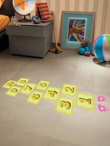 Bộ 10 miếng dán trang trí sàn nhà họa tiết kẻ caro sống động - Chống thấm nước, tự dính, có thể tháo rời và dễ lau chùi - Hoàn hảo cho nhà hơi, lớp học và trang trí nhà cửa. - Màu vàng - Xem 6