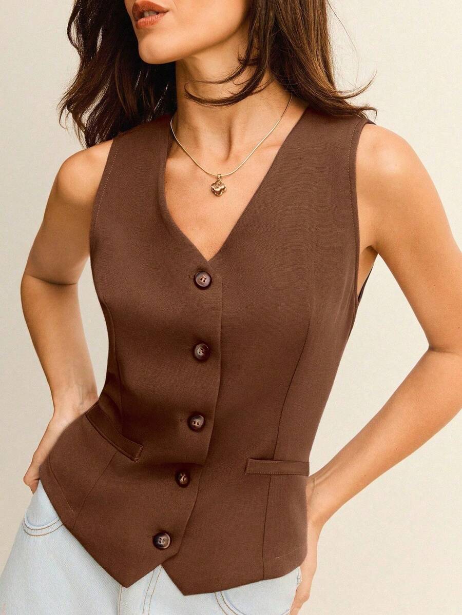 Daynim Women Tops - Brown - View 1