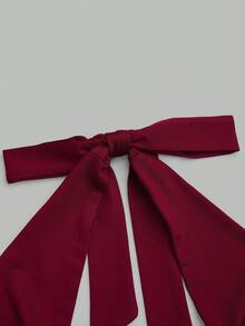 Sweetra Stylish V-Neck Backless High Waist Bodycon Dress, Red, European And American Style - Burgundy - View 7