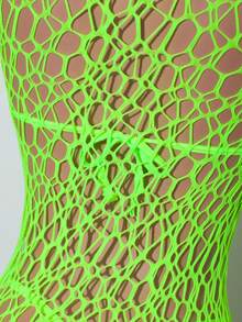 AltCore 3件套弹力性感镂空诱惑女士内衣套装 - 綠色 - 查看 5