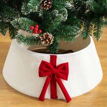 1 pièce Collier en peluche pour sapin de Noël en forme de nœud, décoration de scène pour la route - Multicolore - Voir 12