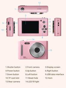 JMMO 1080P 48MP Digital Camera, CCD Camera With 16X Zoom, Anti Shake, Face Detection, Ideal Travel And Special Occasions - Camera - View 5