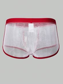 1件男士网眼透明性感三角裤 - 白色 - 查看 2