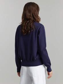 Ontre Áo len nữ 2026, Ngày Valentine, Cổ tròn, Màu trơn, Xanh navy, Xẻ tà nhỏ, Phong cách tối giản thanh lịch, Dành cho nữ, Tiệc nghỉ dưỡng, Ngày lễ, Trang phục công sở nữ, Trang phục chuyên nghiệp, Trang phục thường ngày nữ, Đa năng, Phong cách thành thị, Trang phục dự tiệc, Trở lại trường học, Áo nữ, Thoải mái thường ngày, Đa năng đi làm, Trang phục đa năng cho nữ, Áo nữ thời trang, Tay dài - Màu xanh hải quân - Xem 4