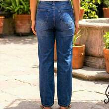Mujer sandalias plataforma hebilla punta abierta casual verano comodidad diario sandalias - Azul Marino - Ver 2