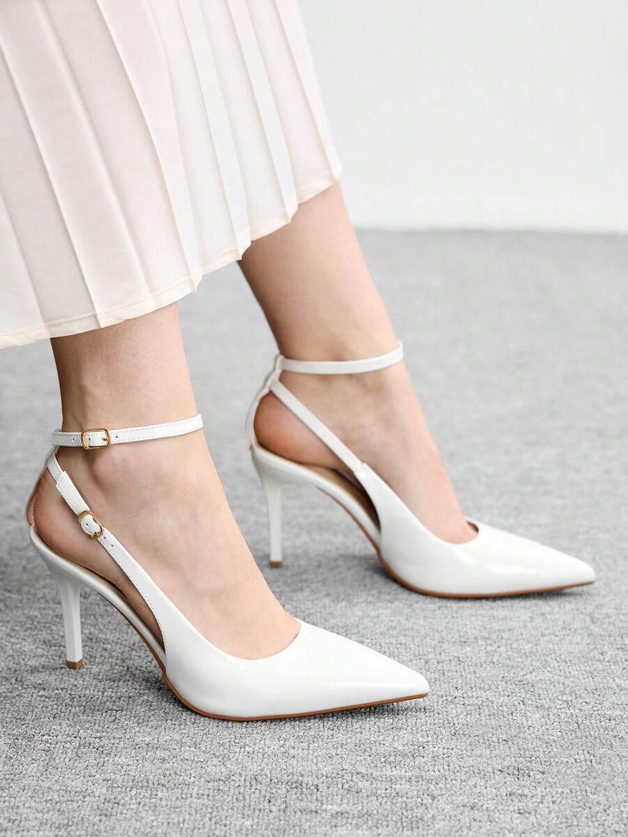 CUCCOO BIZCHIC Women's Elegant Pointed Toe Pumps With Buckle, Suitable For Commuting Valentine's Day