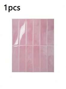 1/10/30pcs Pink Brick Pattern Imitation Tile Self-Adhesive Wall Stickers, Peel And Stick Wall Tile, Waterproof Wallpaper For Living Room Kitchen Backsplash Bathroom Home,Zellige Style - Pink - View 7