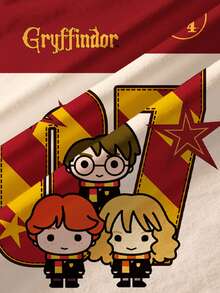 HARRY POTTER X SHEIN Young Boy Casual Colorblock Cartoon Figure Graphic Round Neck Short Sleeve T-Shirt, Summer - White - View 6