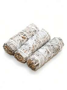 1PC/3PCS White Sage Smudge Stick Gift Set California Sage Purification Incense For Home Cleansing Aromatherapy Meditation Ceremony Holiday Gift - Grey - View 4