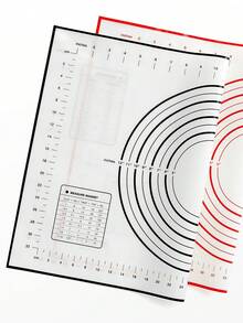 1 件随机颜色烘焙垫，80x60 厘米硅胶揉面垫 - 彩色 - 查看 8
