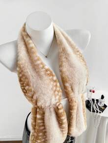 Comfortcana 2025秋冬新款时尚女士性感露背鹿纹仿毛皮吊带上衣，适合街头、度假、秋冬季节、圣诞节、新年、海滩、派对、优雅休闲等各种场合穿着。 - 紫紅色 - 查看 5