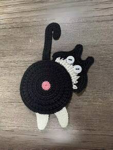 Zazumi 编织猫咪杯垫，耐热桌面保护垫，冷热饮皆宜，可爱猫咪设计，家居装饰，送给爱猫人士的完美礼物，圣诞节必备佳品。 - 彩色 - 查看 14