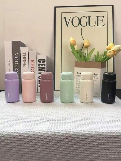 1 pieza Taza de té de acero inoxidable de 200ml/6.76 Oz, Nuevo botella de agua con estilo, Mini taza portátil para el coche, Tamaño pequeño