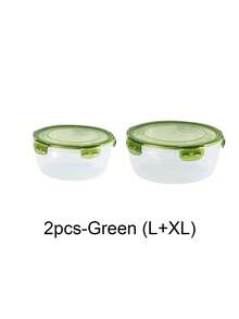 SHEIN Purple And Green Transparent Airtight Food Storage Containers, Round Fresh-Keeping Containers With Lids, Best Food Containers To Keep Food Fresh, Plastic Mixing Bowls, Stackable Leakproof Reusable Kitchen Storage Containers, Microwave, Freezer And Dishwasher Friendly, Suitable For Storing Parsley, Fruits, Bread, Eggs And More.