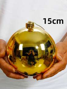 15厘米圣诞球，圣诞装饰品，圣诞饰品，大号红色圣诞球，圣诞树装饰球，圣诞树挂饰，家居派对圣诞树装饰，新年礼物 - 彩色 - 查看 3