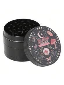 1PC 2 Inch Magic Moon Mushroom Design Zinc Alloy Manual Grinder Multi Purpose Tool Metal Construction Vintage Lab Style Unique Gadget