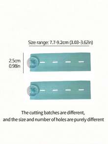 2/3/4/5pcs Elastic Waist Extender,Waistband Extender Buckle, Elastic Adjustable Pants Extension,Pants Button Extension Belt, Maternity Pants Stretch Button, Adjustable Button Extension Buckle, Suitable For Men And Women - cyan - View 3