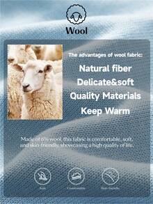 Ontre 2026春夏款女士针织混纺V领毛衣，纯色，灰蓝色，简约优雅，适合派对、假日、办公、休闲等场合，百搭都市时尚，长袖 - 淺藍色 - 查看 11