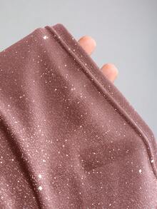 SHEIN PETITE 女士亮片金属针织露背吊带短款背心，性感紧身露背上衣 - 粉色 - 查看 6