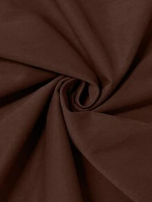 GlowEve CURVE Plus Size Women Elegant Solid Color Pleated Sleeveless Dress - Brown - View 3