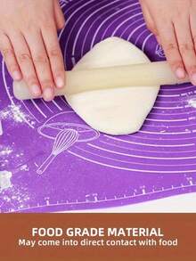 EVA Non-Stick Baking Mat For Pastry, Dough Rolling, And Baking - Perfect For Pies, , And More - Ideal Kitchen Tool For Christmas, Halloween, Easter, Thanksgiving - 1 Piece Back To School - Purple - View 2