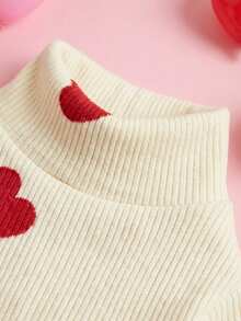 PETSIN 1 Piece Of Cat/Dog Clothing, Comfortable T-Shirt That Can Be Worn All Year Round, Cute Heart-Shaped Patterned Pullover Casual Wear - White - View 6