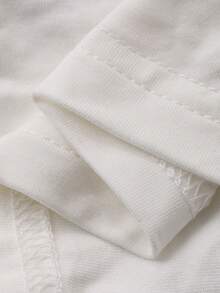 DAZY 2 piezas Conjunto de ropa de estar en casa para niñas pequeñas con camiseta de manga larga de unicolor y pantalones con estampado floral - Blanco - Ver 3