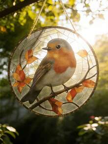 2/1pc Bird (5.9" X 5.9") 2D Acrylic Decorative Sign, Outdoor And Garden Supplies, Yard And Garden Decor, Gardening Ornaments, Great For Room, Bedroom, Kitchen, Home, Wall, Wedding, Farmhouse, Garden, Halloween, Fall, Christmas, Country House Decoration, Perfect Gift For Family Friends And Animal Bird Lovers - Multicolor t - View 4