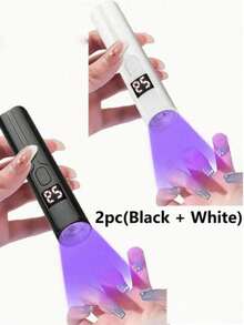 Teckwe 1件/2件 便攜式UV LED美甲燈 手持式美甲UV燈 專業美甲烘乾燈 Gel X 凝膠美甲快乾燈 LED美甲燈 便攜迷你美甲烘乾機 凝膠指甲油美甲膠 USB手電筒 家用DIY美甲美甲工具 女孩最佳禮物 可充電鋰電池容量：300mAh - 彩色 - 查看 18