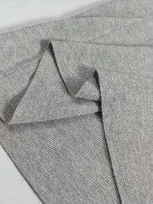 Ontre Women's Grey Sweater,Elegant Autumn Office Shoulder Wrap Design,Long Sleeve Fitted Silhouette,Ruffle Hem Viscose Top,Urban Chic Minimalist Fashion - Grey - View 9