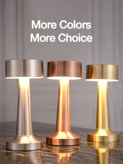 1PC LED Cordless Desk Lamp Touch Control Modern Art Deco Table Light 3 Color Adjustable Brightness For Study Office Desk Decor (No Battery)