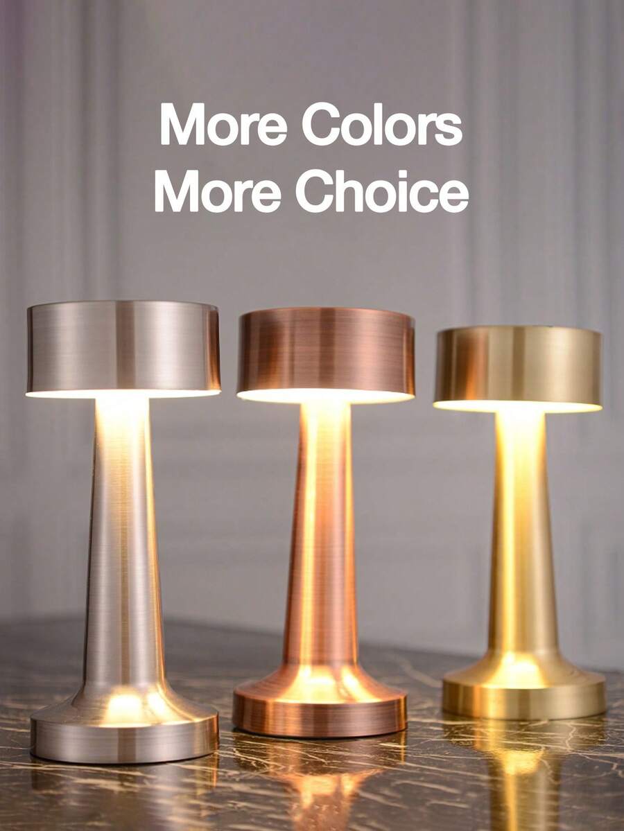 1PC LED Cordless Desk Lamp Touch Control Modern Art Deco Table Light 3 Color Adjustable Brightness For Study Office Desk Decor (No Battery) - multicolor - View 1