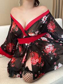 Vibekara 性感浪漫束腰印花短裙