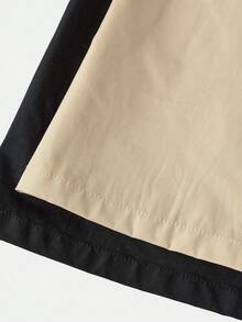 SHEIN 2Pcs Tween Girls Casual Solid Khaki And Black Patch Dec Loose Wide Leg Pants, Black + Pink, Relaxed Style, Back To School Season 2 Pack Pants Baggy Pants 2 Piece Sets Pants Pack Pants Y2k - Khaki - View 11