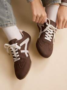 CUCCOO EASI Zapatillas deportivas casuales rojas para mujer - Marrón - Ver 10