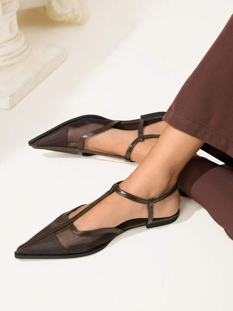 CUCCOO CHICEST أحذية مسطحة مريحة للنساء للمكتب والتنقل - قهوة بني - مشاهدة 1