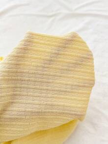 Tween Girls' Cute Yellow Asymmetric Hem Tank Top And Skirt 2 Pieces Set,Soft Summer Colour Palette Summer Vacation Ribbed Bow Knot Tied Details Outfit - Yellow - View 9