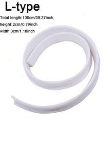 1pc 1M Self-Adhesive Kitchen Bathroom Free Bending Water Barrier Water Strip Stopper Shower Threshold - White - View 2