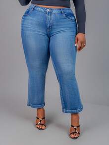 CurvyTilda Quần Jeans Nữ Cỡ Lớn In Hình Bộ Xương Túi Xòe Mùa Hè Thu Trở Lại Trường Học Phong Cách Y2K Ngày 4 Tháng 7 Năm 2000 Phong Cách Đường Phố Punk Sân Bay Đêm Hẹn Hò Đi Chơi Thường Ngày Đa Năng Quần Jeans Đính Đá - Màu xanh lam - Xem 4