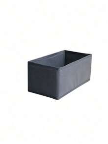 Bộ hộp đựng đồ nhiều món - Hộp đựng đồ lót gấp gọn, Bộ hộp đựng quần áo, Hộp đựng bìa cứng có khóa kéo đáy, Hộp đựng đồ tối giản màu trơn cho điều khiển từ xa phòng khách, Đồ lót & nội y phòng ngủ, Đồ dùng phòng tắm khác, Đồ trang trí nhà cửa, Đồ trang trí phòng ngủ, Hộp đựng đồ tối giản phong cách với nhiều kích cỡ cho các vật dụng khác nhau - Màu xám đen - Xem 10