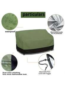 1pc Heavy-Duty Waterproof Sofa Cover For Outdoor Patio, Garden, Or Balcony - All-Weather UV, Rain, Snow, Dust Protection - Fits Most Double Sofas, Love Seats, Couches - Drawstring Closure - Polyester Fabric, Patio Furniture Protector, Snug Fit Design, Longlasting Material, Furniture Shield, Garden Enthusiasts - Multicolor - View 6
