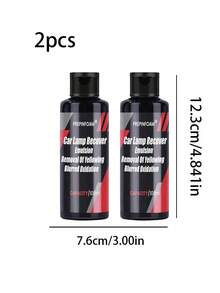 1瓶汽车灯清洁焕新液，汽车大灯翻新修复液，无需抛光，汽车大灯外壳老化灯罩泛黄抛光剂，汽车涂层，大灯泛黄和划痕修复套装 - 彩色 - 查看 4